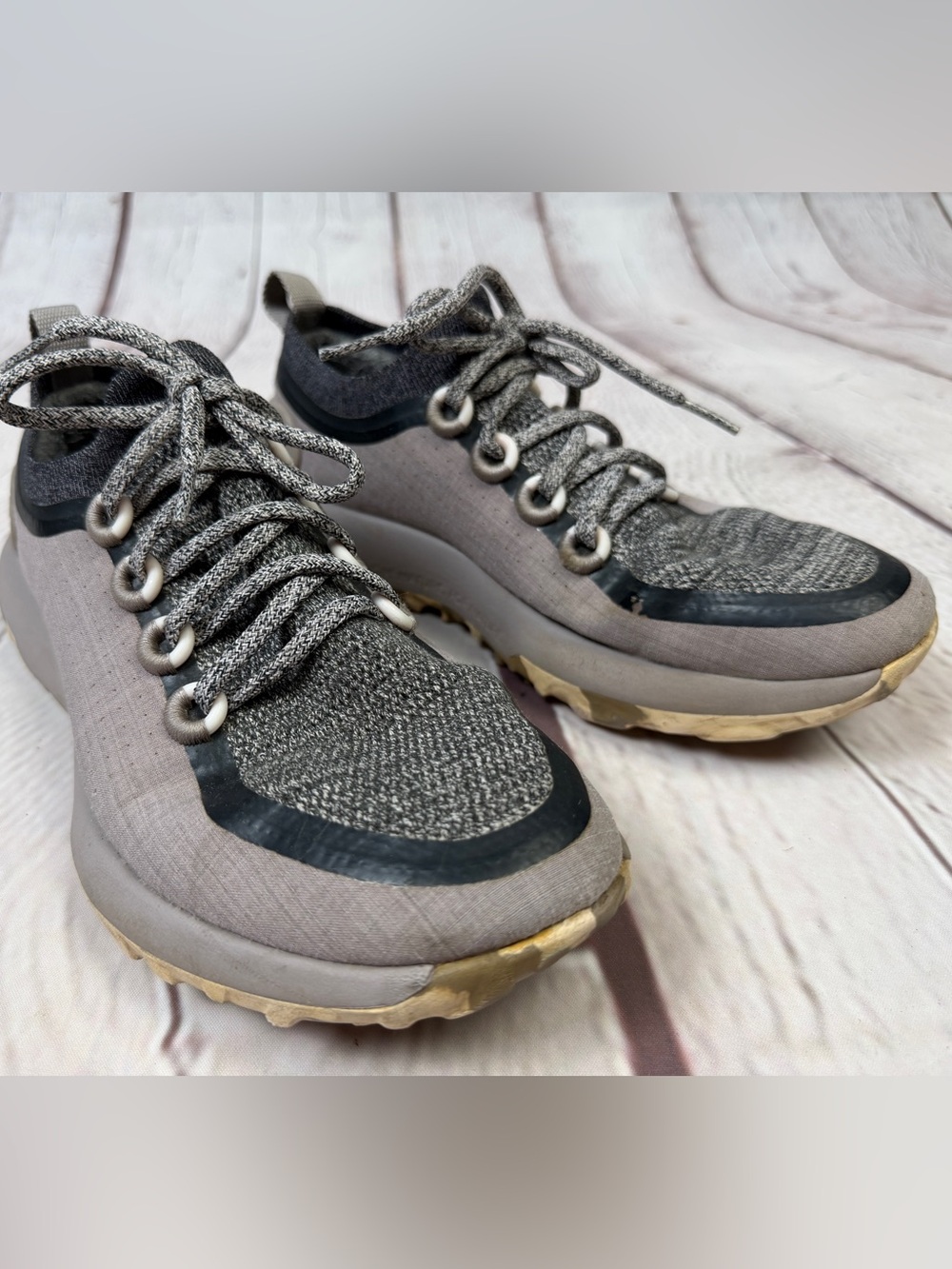 ALLBIRDS Trail Runner SWT women's taupe lace-up hiking sneakers, size 8.5